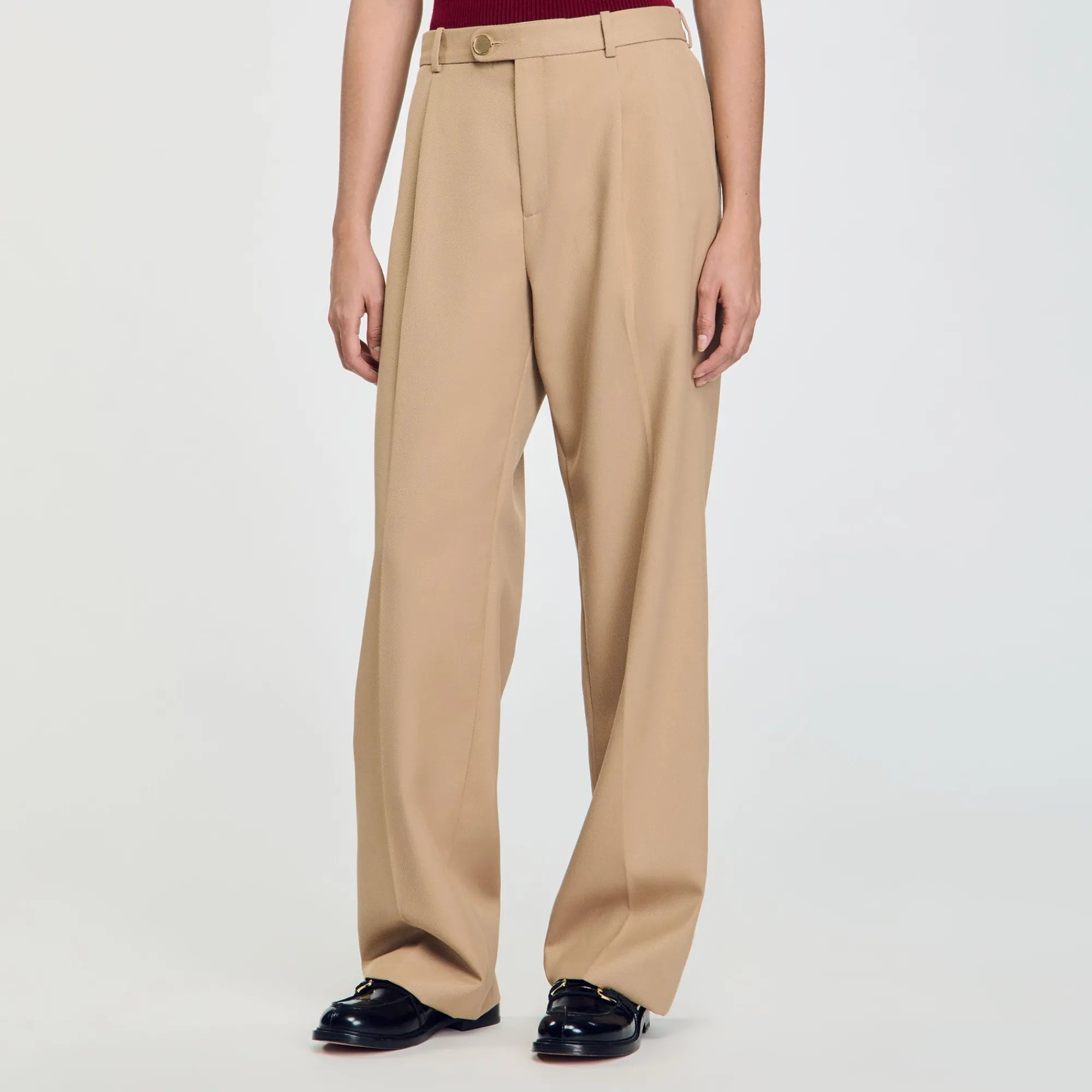 Costumes|Pantalons & Jeans*SANDRO Pantalon De Costume Sable