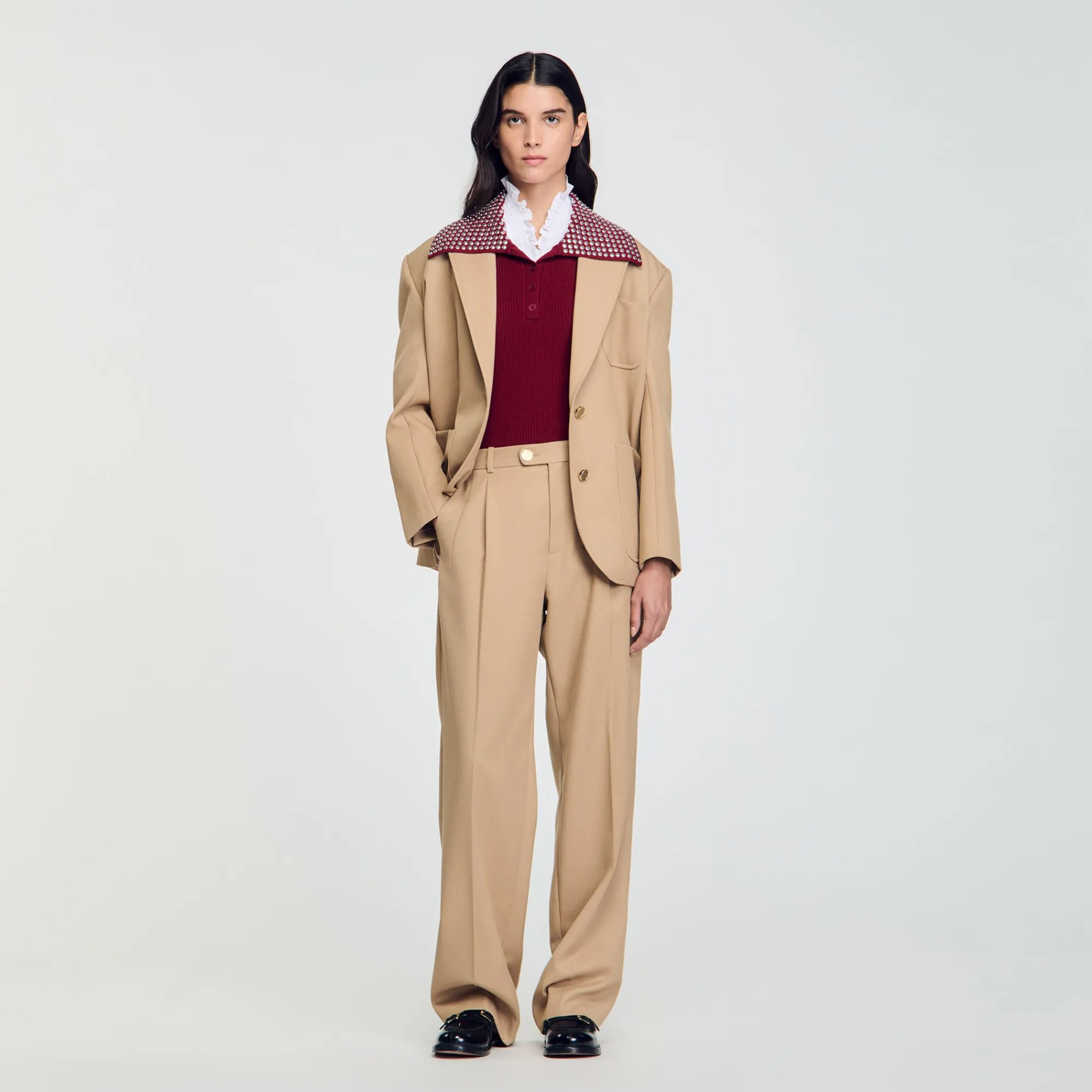 Costumes|Pantalons & Jeans*SANDRO Pantalon De Costume Sable