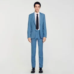 Costumes & Smokings|Pantalons & Shorts*SANDRO Pantalon De Costume Bleu Gris