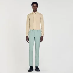 Pantalons & Shorts|Costumes & Smokings*SANDRO Pantalon De Costume vert clair