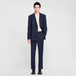 Pantalons & Shorts|Costumes & Smokings*SANDRO Pantalon De Costume Marine