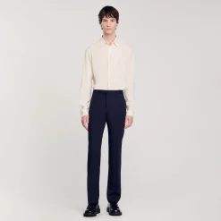 Pantalons & Shorts|Costumes & Smokings*SANDRO Pantalon De Costume Marine