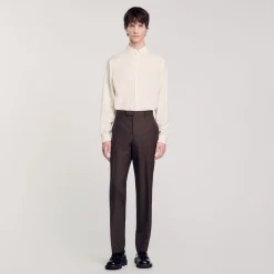 Pantalons & Shorts|Costumes & Smokings*SANDRO Pantalon De Costume Marron