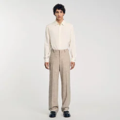 Pantalons & Shorts|Costumes & Smokings*SANDRO Pantalon De Costume Beige