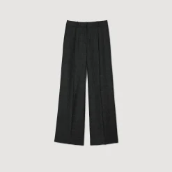 Costumes|Pantalons & Jeans*SANDRO Pantalon De Costume à Carreaux Gris Foncé