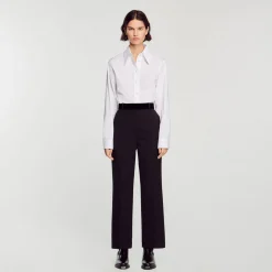 Costumes|Pantalons & Jeans*SANDRO Pantalon De Costume Droit Noir