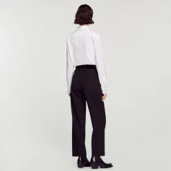 Costumes|Pantalons & Jeans*SANDRO Pantalon De Costume Droit Noir