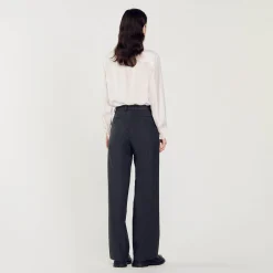 Costumes|Pantalons & Jeans*SANDRO Pantalon De Costume En Laine Gris