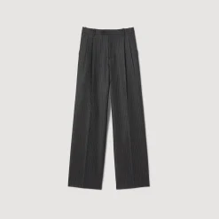 Costumes|Pantalons & Jeans*SANDRO Pantalon De Costume En Laine Gris