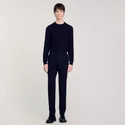 Pantalons & Shorts|Costumes & Smokings*SANDRO Pantalon De Costume En Laine Marine