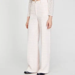 Costumes|Pantalons & Jeans*SANDRO Pantalon De Costume En Tweed Rose Clair