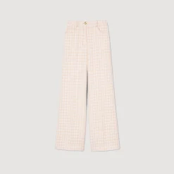 Costumes|Pantalons & Jeans*SANDRO Pantalon De Costume En Tweed Rose Clair
