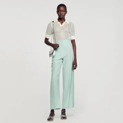 Costumes|Pantalons & Jeans*SANDRO Pantalon De Costume Large Vert D'Eau
