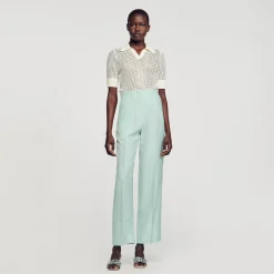 Costumes|Pantalons & Jeans*SANDRO Pantalon De Costume Large Vert D'Eau