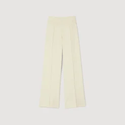 Costumes|Pantalons & Jeans*SANDRO Pantalon De Costume Large à Pinces Ecru
