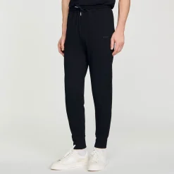 Sweats & Joggings*SANDRO Pantalon De Jogging En Maille Noir
