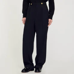 Ensembles|Pantalons & Jeans*SANDRO Pantalon Droit Noir