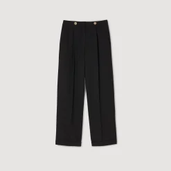 Ensembles|Pantalons & Jeans*SANDRO Pantalon Droit Noir