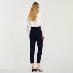 Pantalons & Jeans*SANDRO Pantalon Droit Noir