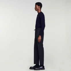 Pantalons & Shorts*SANDRO Pantalon Droit élastiqué Noir