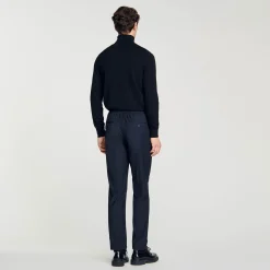 Pantalons & Shorts*SANDRO Pantalon Droit élastiqué Marine