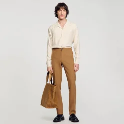 Pantalons & Shorts*SANDRO Pantalon En Jersey Camel