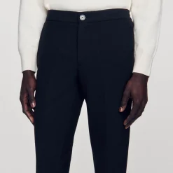 Pantalons & Shorts*SANDRO Pantalon En Jersey Noir
