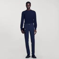 Pantalons & Shorts*SANDRO Pantalon En Jersey Marine