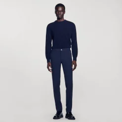 Pantalons & Shorts*SANDRO Pantalon En Jersey Marine