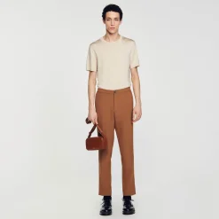Pantalons & Shorts*SANDRO Pantalon En Jersey Caramel
