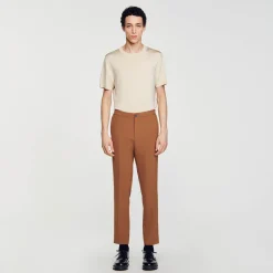 Pantalons & Shorts*SANDRO Pantalon En Jersey Caramel