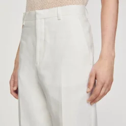 Pantalons & Shorts*SANDRO Pantalon En Lin Et Coton blanc