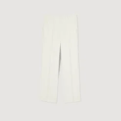 Pantalons & Shorts*SANDRO Pantalon En Lin Et Coton blanc