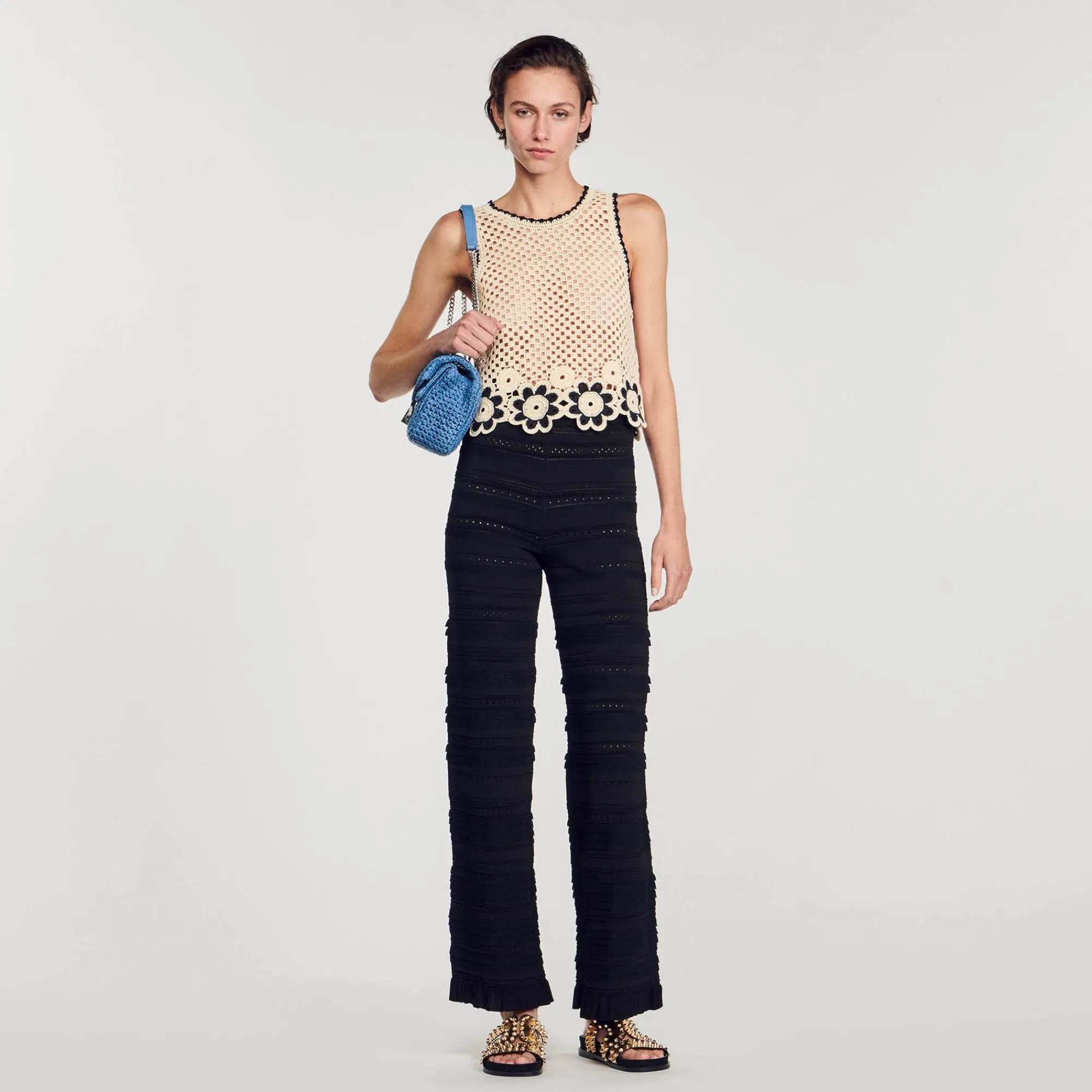 Ensembles|Pantalons & Jeans*SANDRO Pantalon En Maille Noir