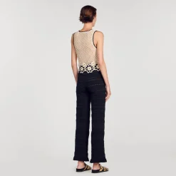 Ensembles|Pantalons & Jeans*SANDRO Pantalon En Maille Noir