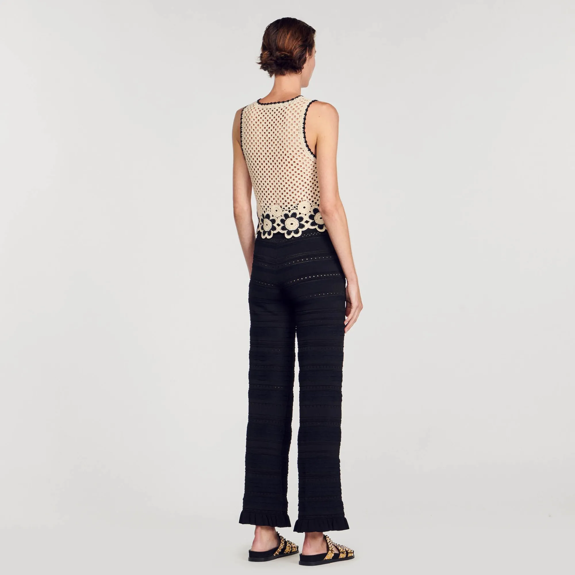 Ensembles|Pantalons & Jeans*SANDRO Pantalon En Maille Noir