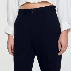 Pantalons & Jeans*SANDRO Pantalon En Matière Technique Noir