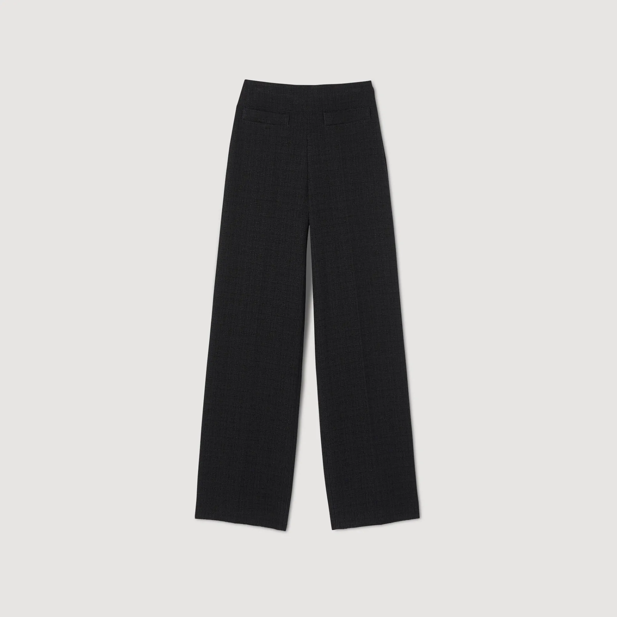 Pantalons & Jeans*SANDRO Pantalon En Tweed Noir