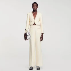 Ensembles|Pantalons & Jeans*SANDRO Pantalon En Tweed Ecru