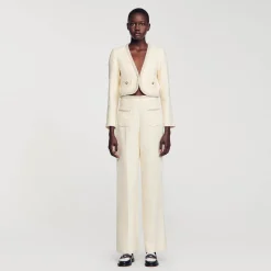 Ensembles|Pantalons & Jeans*SANDRO Pantalon En Tweed Ecru