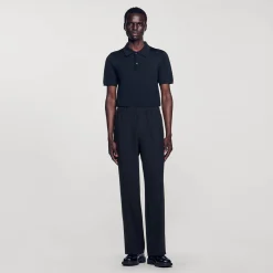 Pantalons & Shorts*SANDRO Pantalon Large Noir
