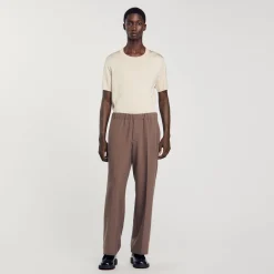 Pantalons & Shorts*SANDRO Pantalon Large Taupe
