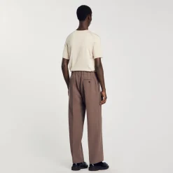 Pantalons & Shorts*SANDRO Pantalon Large Taupe