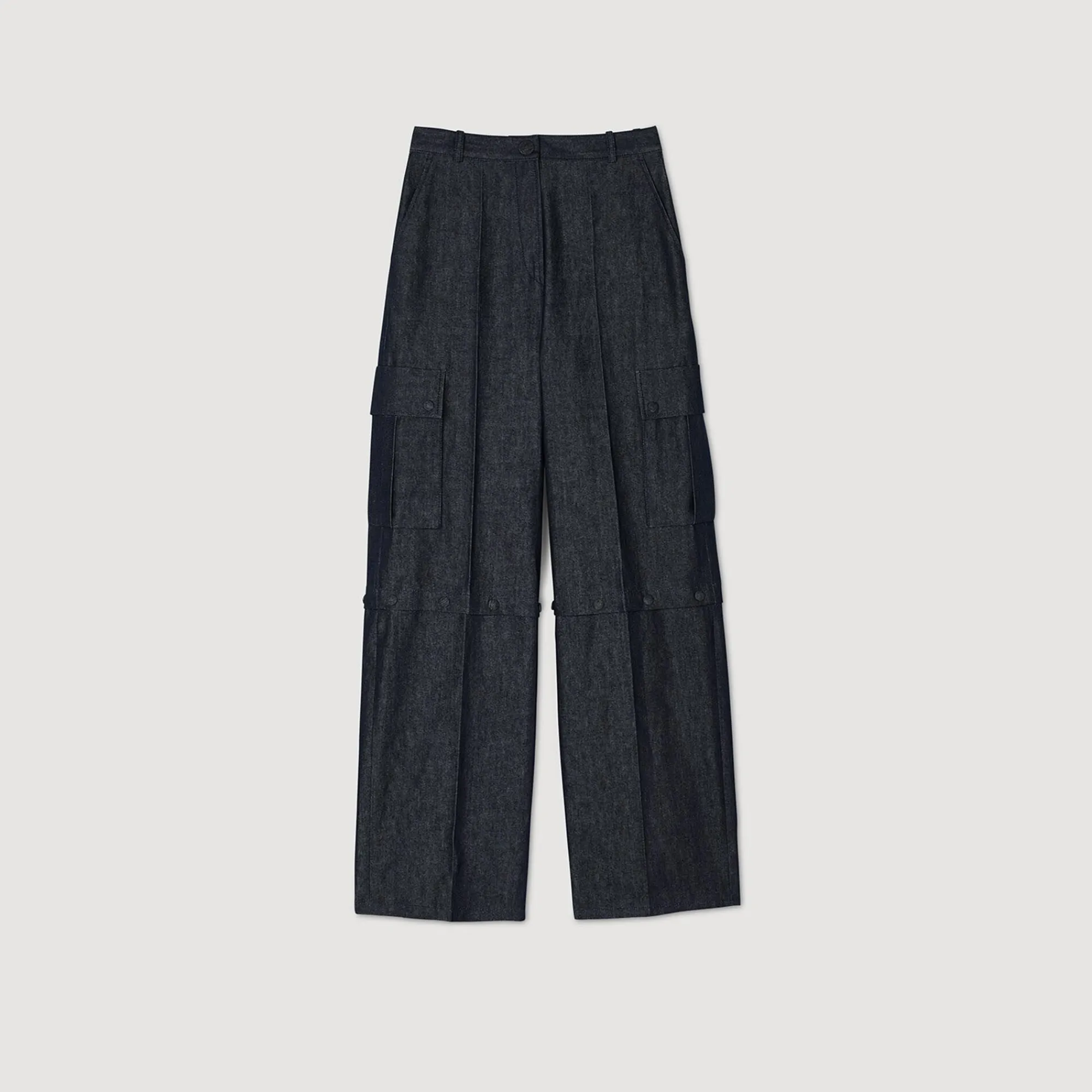 Pantalons & Jeans*SANDRO Pantalon Modulable En Jean Bleu brut