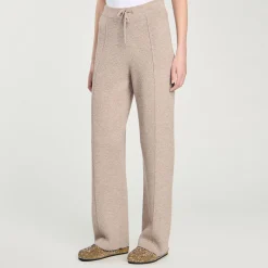 Ensembles|Pantalons & Jeans*SANDRO Pantalon Strassé En Maille Beige