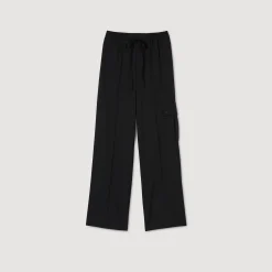 Pantalons & Jeans*SANDRO Pantalon Taille élastiquée Noir
