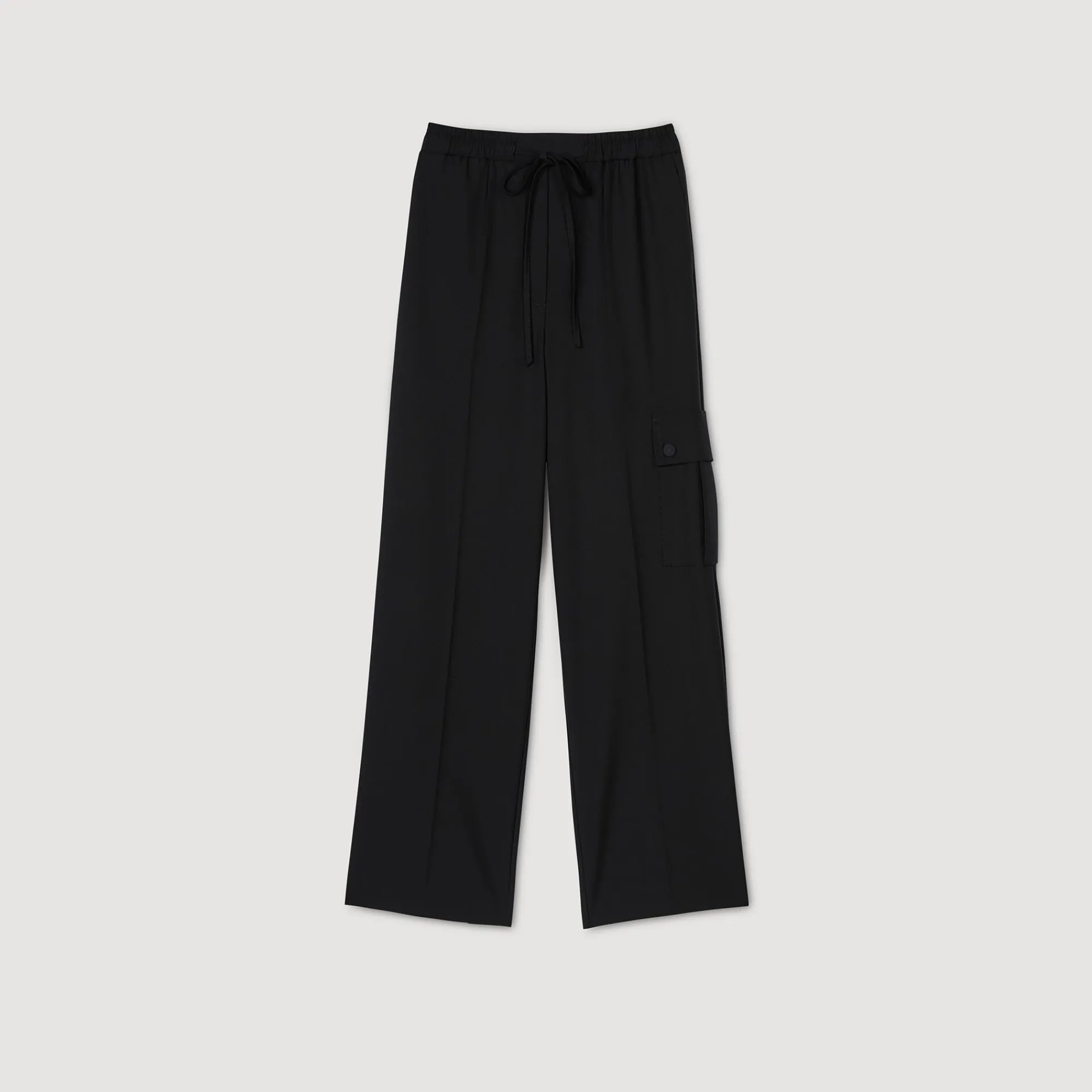 Pantalons & Jeans*SANDRO Pantalon Taille élastiquée Noir