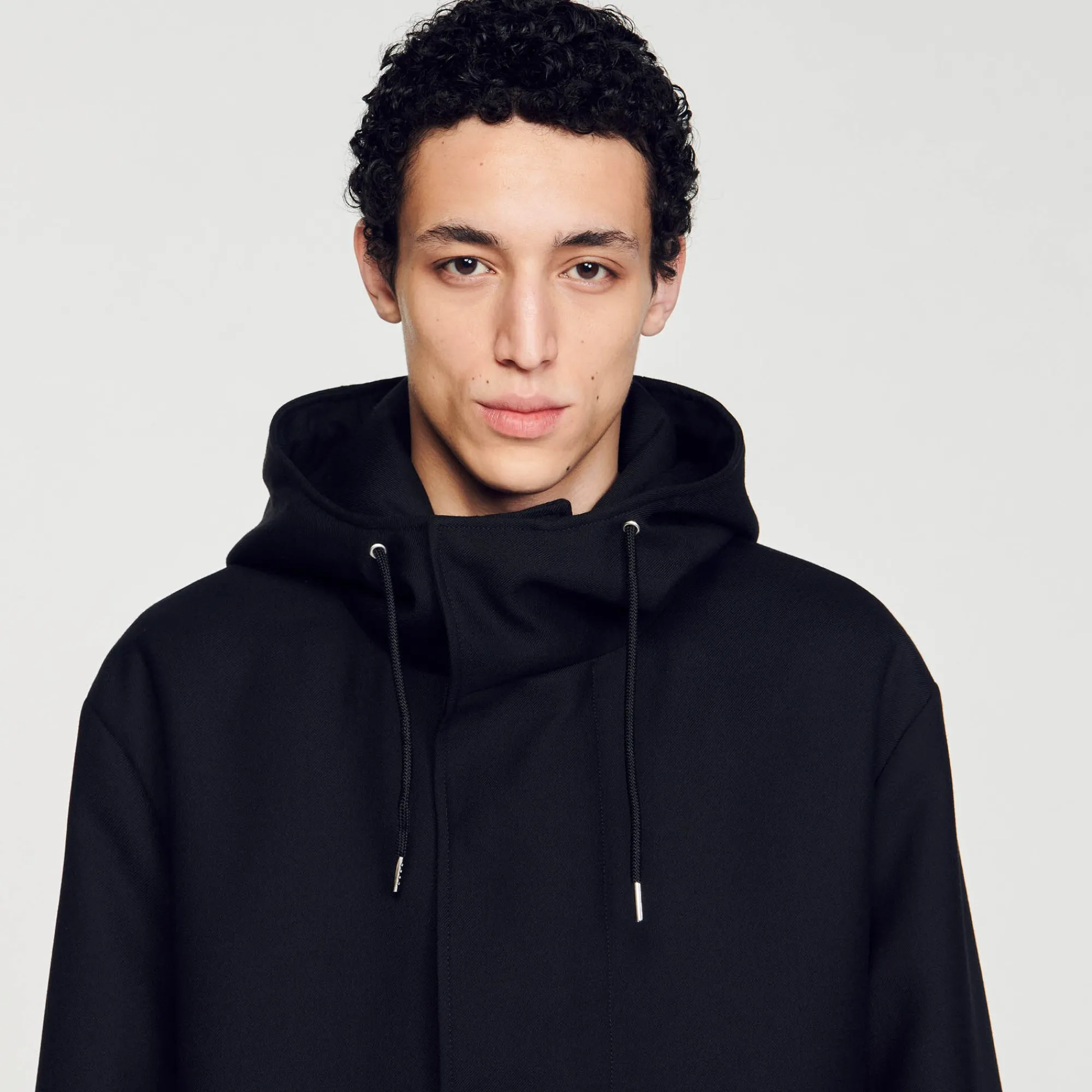 Manteaux & Blousons*SANDRO Parka Oversize En Tissu Technique Noir