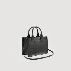 Sacs Cabas|Sacs Porté Épaule*SANDRO Petit Cabas Kasbah Tannerie Certifiée Noir