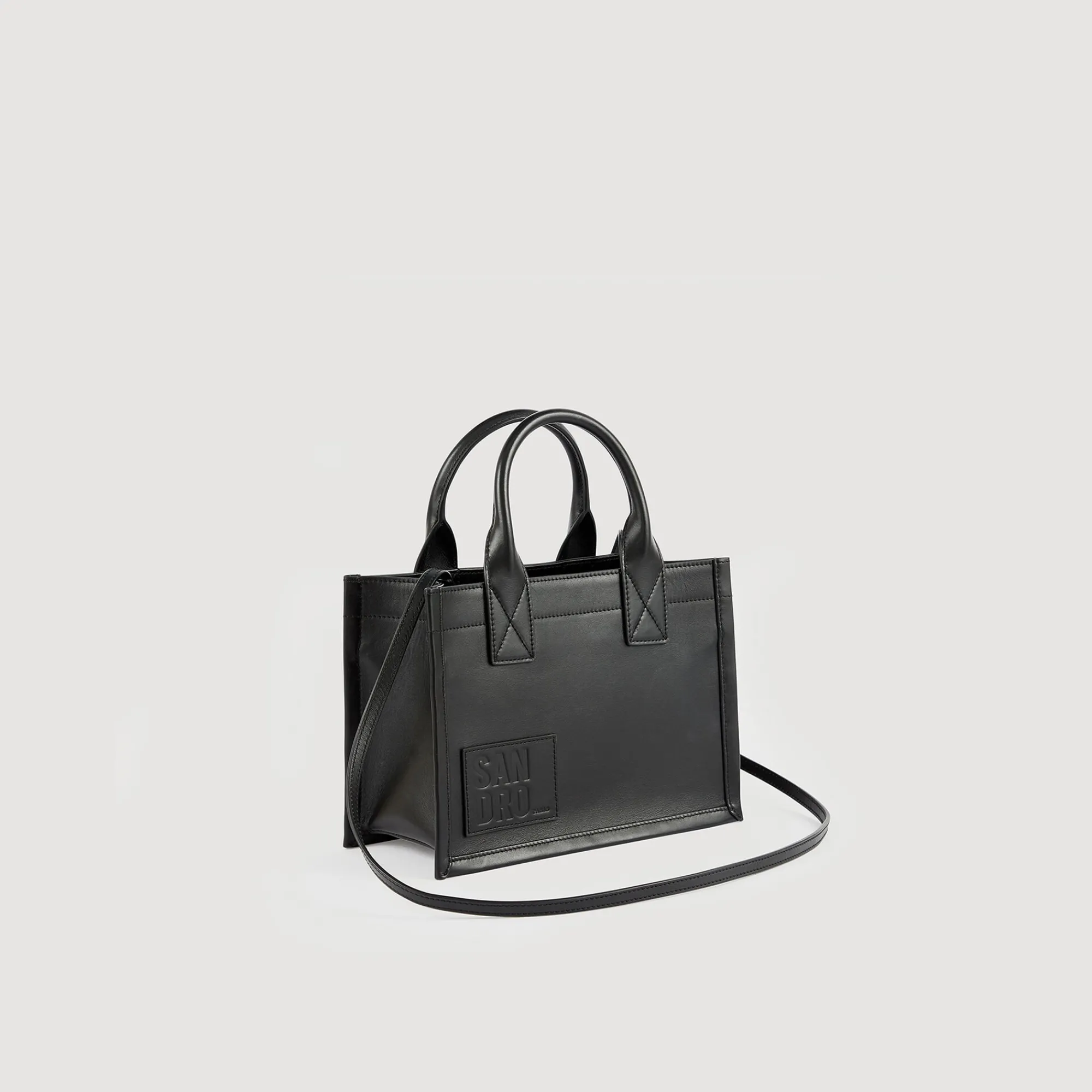 Sacs Cabas|Sacs Porté Épaule*SANDRO Petit Cabas Kasbah Tannerie Certifiée Noir